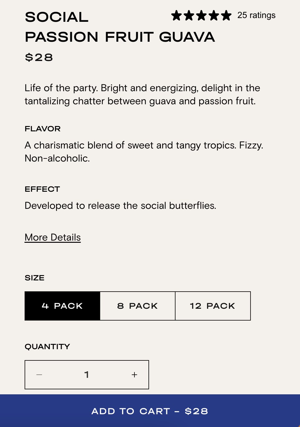 Product page copy for Social: Life of the party.