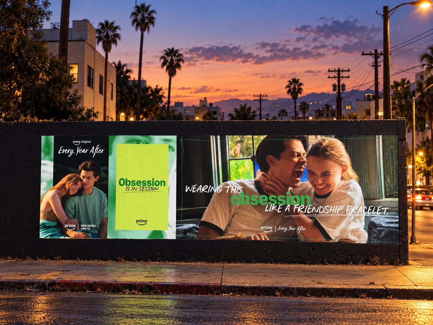 Obsession Is In Session billboard at sunset