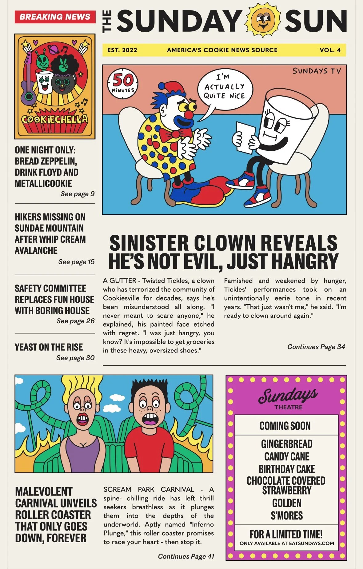 The Sunday Sun, Vol. 4: Sinister clown reveals he’s not evil, just hangry