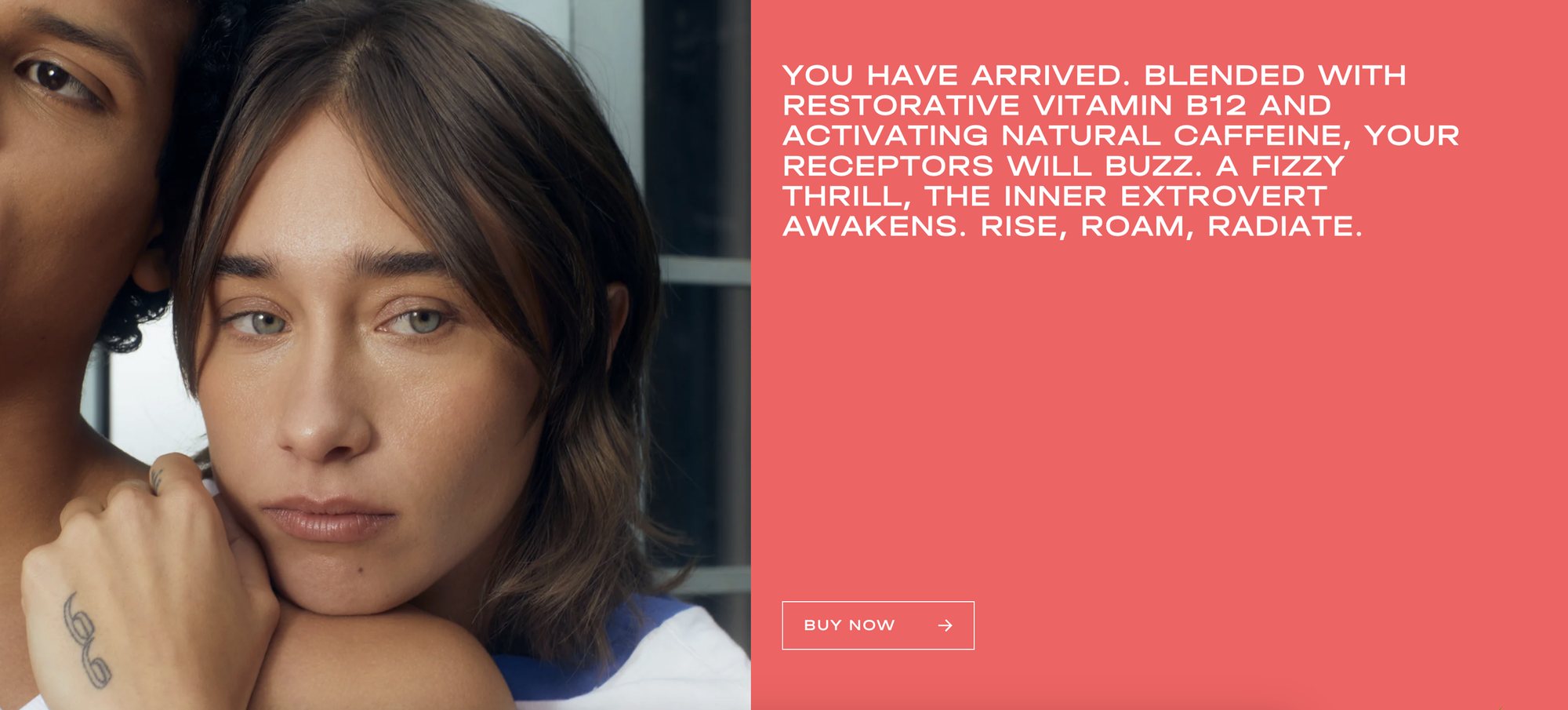 Website panel for Social: You have arrived. Rise, roam, radiate.