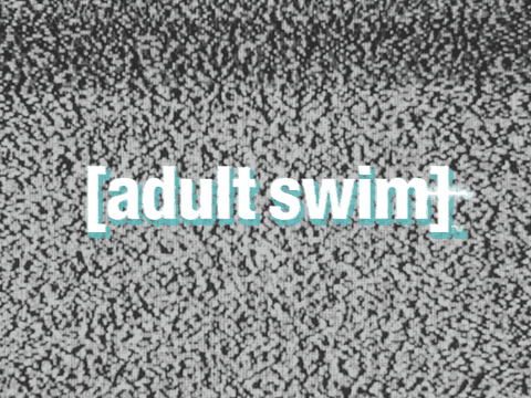 Adult Swim logo animation over TV static