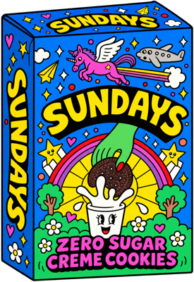 Illustrated Sundays cookie box